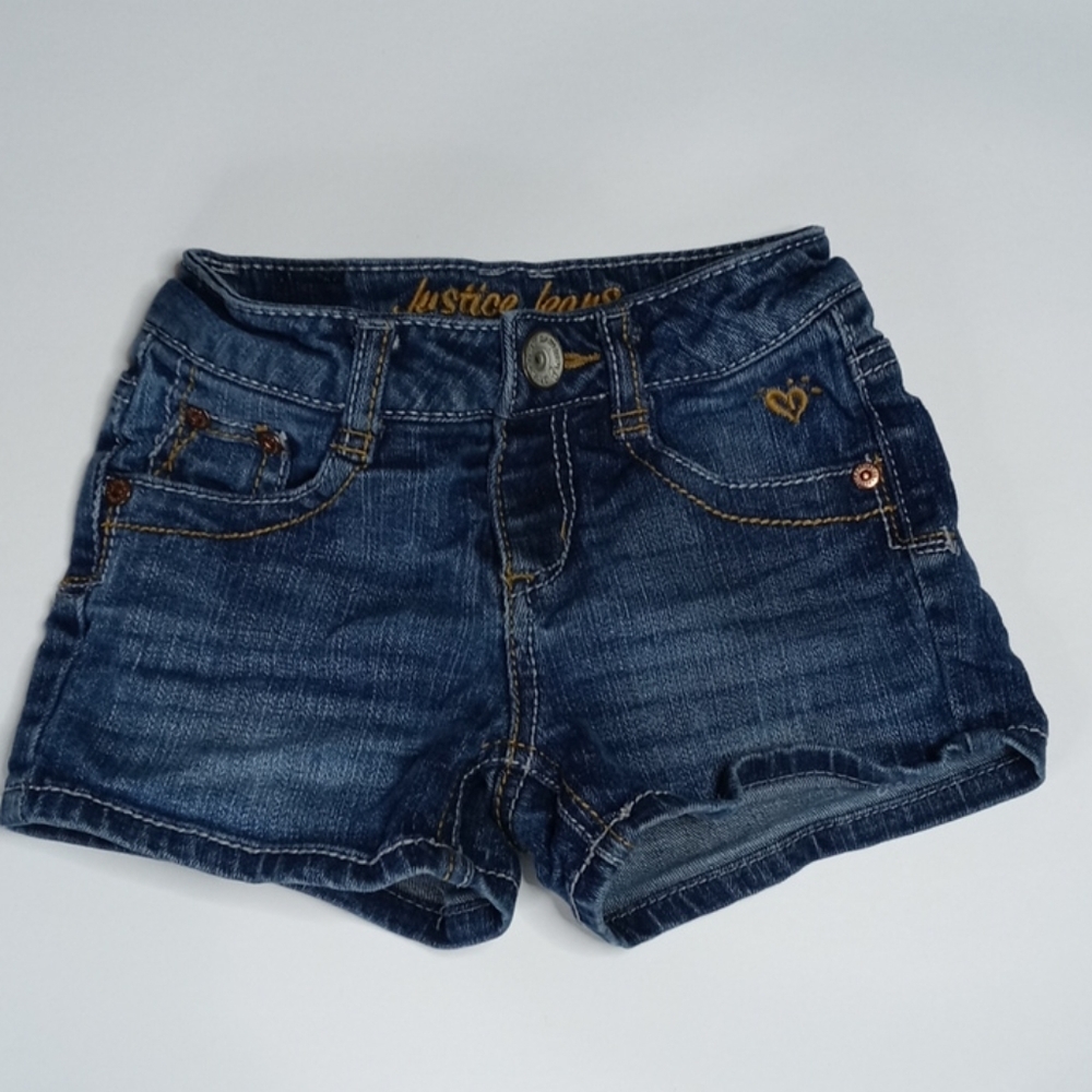 Justice Girl Denim Shorts Sz 7S